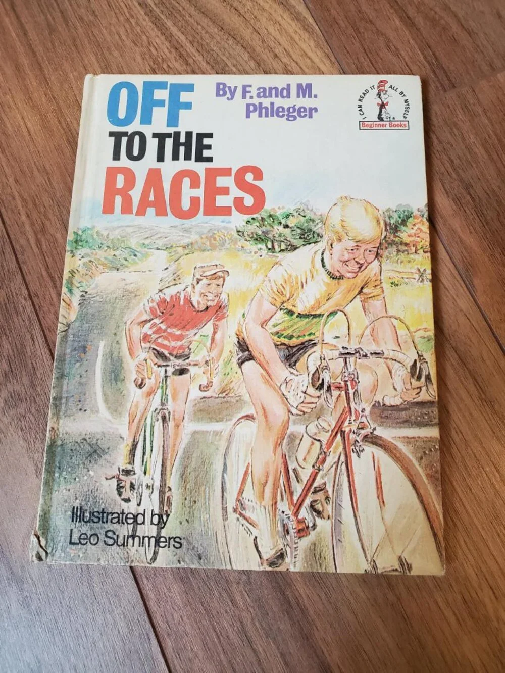 Vintage Cloth Off To The Races & Great Day For Up Books Dr. Seuss Beginner Books